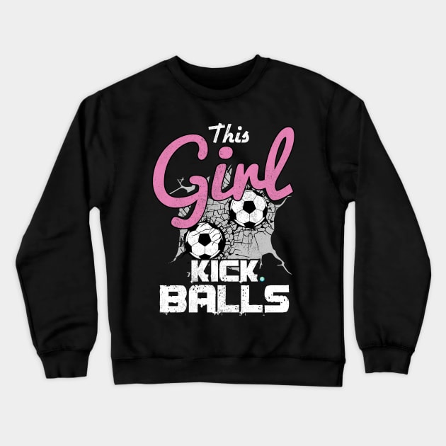 Soccer Girl Crewneck Sweatshirt by woormle